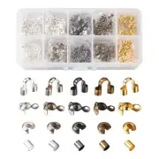 1 Set Crimp Beads Cover Iron Bead Tips Knot Covers Wire Guardians Findings Set