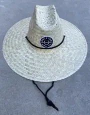 New Brixton Crest Sun Woven Straw Hat NWT Size S/M Tan Color