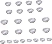 Holibanna 24Pcs Semicircle Bath Mold Baking Tool for Fun Bath Safe Durable for Parties Fondant Cakes