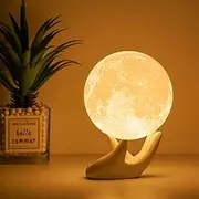Moon Lamp Balkwan 3.5 inches 3D Printing Moon Light uses Dimmable and Touch Control Design,Romantic Funny Birthday Gifts for Women,Men,Kids,Child and Baby. Rustic Home Decor(3.5 inches)