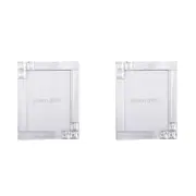 2PK Gibson Gifts Mirror Crystal 5x7'' Photo Frame Decor White