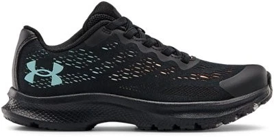 Under Armour Unisex Kids' Pre School Bandit 6 Sneaker Black/Black/Enamel Blue -