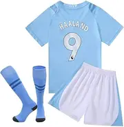 Manchester City Football Club Official Gift Boys Poly Training Kit T-Shirt