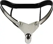 HCUDFN SM Invisible Chastity Belt Model-neat Adjustable Curve Waist Belt Stainless Steel Chastity Cage Sex Toys for Men(Waist 64~70cm)