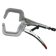 Strong Hand Locking C-Clamp Pliers 280mm Long with Round Ends - 83mm Depth