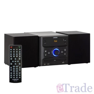 Lenoxx Bluetooth CD USB DVD FM Radio MP3 Hi-Fi System Multi Zone Player + Remote