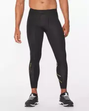BARGAIN || 2xu Force Mens Compression Long Tights (Black/Gold)