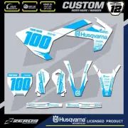 HUSQVARNA TC50 TC65 MOTOCROSS GRAPHICS CUSTOM MX GRAPHICS KIT 50 65 BLOK WH/BL-O