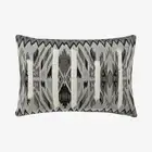 Lumbar Cushion Cover Grey Set of 2, Bed Decor Cotton - Moroccan Canopy