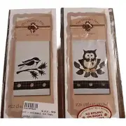 Lot of 2 Applique The Wooden Bear Quilt Designs Little Hoot Owl Chickadee Bird