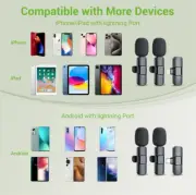 Lavalier Wireless Microphone Audio Video Recording Mini Mic for iPhone