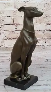 European Design Greyhound Whippet Art Deco Dog Statue, Bronze New Sculpture Sale