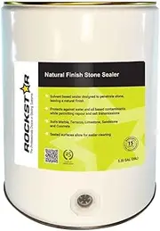 Rockstar Natural Finish Stone Sealer 20L, Solvent-Based Penetrating Sealer. Protect Against Staining On Natural & Man-Made Stone & Tiles. for Marble, Limestone, Travertine, Terrazzo & Concrete Pavers