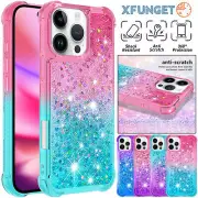 For iPhone 16 15 14 13 12 11 Pro Max 8 Plus Shockproof Case Liquid Glitter Cover