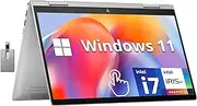 HP Envy x360 2-in-1 14" FHD Touchscreen Laptop, Intel i7-1355U, 16GB RAM, 1TB SSD, Backlit Keyboard, 5MP Camera, Fingerprint Reader, Intel Iris Xe Graphics, Wi-Fi 6E, Win 11, Silver, 32GB USB Card