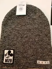 New Authentic Disney Collection NEFF M28 Mickey Mouse Gear Gray Black Beanie