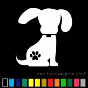 Dog Sticker Vinyl Decal - Puppy Silhouette Animal Pet Paw Car Window Wall Decor