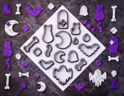 Halloween 16 Polymer Clay Cutters | Clay Cutter Halloween Set | Spooky Earrings