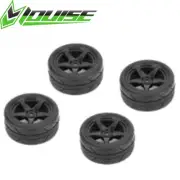 Louise LNHA477 1/10 On-Road Tires 5 Spoke Wheel Black 26mm LDX LRX LTX RC Part