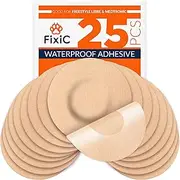 Fixic Freestyle Adhesive Patch 25 PCS - Enlite - Guardian - NO Glue in The Center of Patch - Pre Cut Back Paper - Tan Color - Best Long Fixation for Your Sensor!