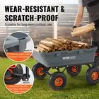 Poly Garden Dump Cart Steel Frame Utility Wheelbarrow 800lb Capacity 10inch