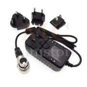 US EU AU 12V Power AC Adapter XLR 4pin Connector for Cameras Camcorders Monitors