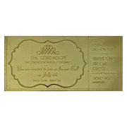 The Shining Limited Edition 24k Gold Plated The Overlook Hotel Ball Ticket