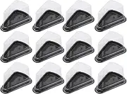 50 Plastic Triangle Dessert Cake Box Cake Slice Container Cheesecake Pie Containers Pies Holder,Plastic Cake Box Cheese Mousse Cupcake Box,Clear Cake Slice Box Cake Slice Container with Base,6inch