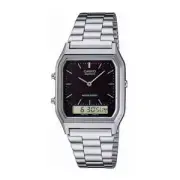 Casio Classic Unisex Analogue and Digital Silver AQ230A-1DS / AQ-230A-1DMQ