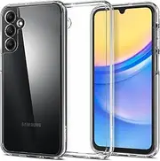 [Spigen] Ultra Hybrid for Samsung Galaxy A15/5G Case, Airbag-Like Corners Air Cushion TPU Bumper Protective Technology, Hard PC Clear Back Raised Edges Protection Cover - Clear