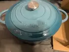 Nuovva Light Blue 6L Cast Iron Casserole Pot