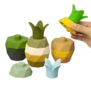 Bpa Free Pineapple Organic Teether Silicone Baby Sorting Teething Toy Educationa
