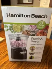 New in Box: Hamilton Beach Stack and Press Food Chopper Model: 72850 - 3 Cup