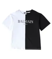 [Balmain Kids] Balmain Kids Colorblocked cotton jersey T-shirt Y 14 multicoloured