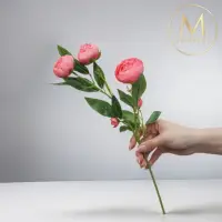 在飛比找momo購物網優惠-【Floral M】人間香奈兒山茶花巴黎粉仿真花花材（3入/