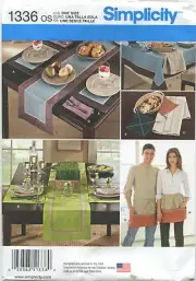 Simplicity 1336 Table Accessories & Aprons Sewing Pattern Uncut