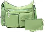 [Baggallini] Everywhere Bagg-Hobo Crossbody RFID Wristlet – Water-Resistant Travel Bag