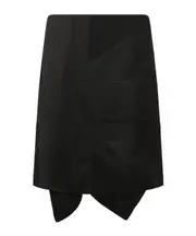 Burberry Flag Intarsia Satin Skirt UK8,UK6 black