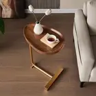 Small Side End Table 2022 New C Table Narrow round Bed Sofa Coffee Dinner Table