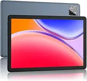 [PRITOM] TAB12 10 Inch Phone Tablet Android 14, 5Ghz WiFi, Octa-Core, with Leather Case, 128GB, 4G Network Tablet with SIM Card Slot, 8000mAh, HD, BT, Double Box Speakers, Gray