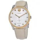 Gucci YA126348 G-Timeless 40MM Men's White Leather Watch