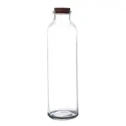 Clear 12 Round 16 oz Refillable Glass Bottles Storage Jars Cork Stopper Events