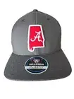 Alabama Crimson Tide Hat Cap FlexFit One Size State Logo College NCAA Gray Red