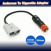 50A AMP ANDERSON PLUG TO CIGARETTE MALE CONNECTOR WIRING SOCKET ADAPTER CABLE