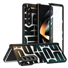 Plating Hinge Protector Case for Samsung Galaxy Z Fold 6/5/4/3 5G Full Body Case