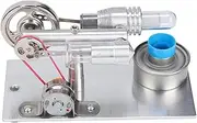 Mini Stirling Engine Power Generator, T Type Fan Steam Engine Model Physics Model, Steam Engine Generator for Educational Model