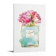 WEboL Fashion Gold Perfume Bottle Light Blue And Pink Peonies Decorations for...