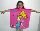 Barbie Poncho Beach Towel Girls Hooded Beach Towel. Butterflies