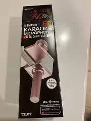 Pop Solo Glow Bluetooth LED Karaoke 2-IN-1 Microphone & Speaker Pink