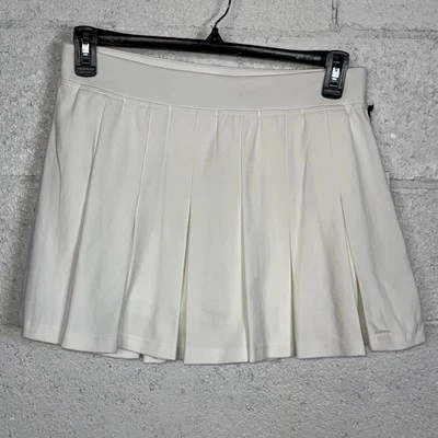Dkny Sport Women's Tech Pique Pleated Pull-on Skort - White Large